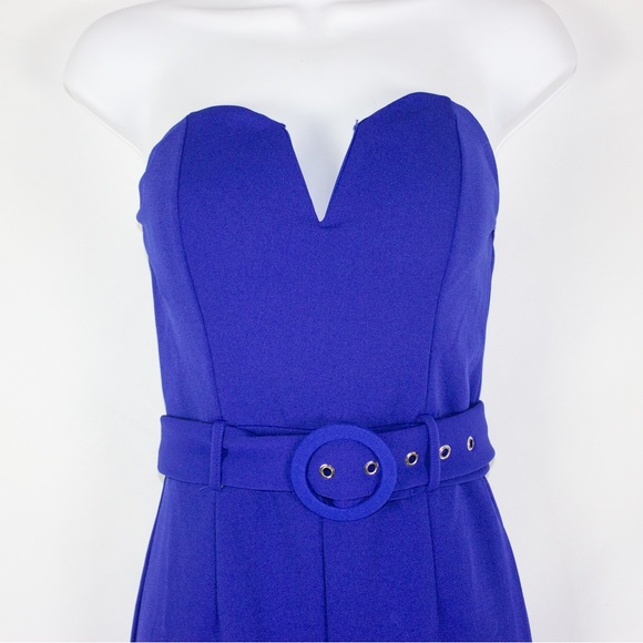 Haute Monde | Strapless Jumpsuit | Royal Blue | Small - Picture 4 of 9
